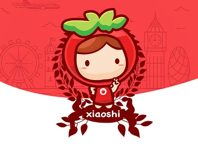 Small persimmon technology LOGO visual image-xiaoshi image logo，vi