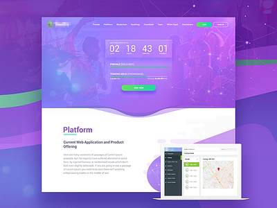 Crowdsale Landingpage bangalore bitcoin blockchain countdown crowdsale crypto currency dashboard ico party timer website