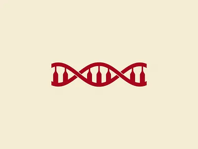 dna / wine brand design icon logo