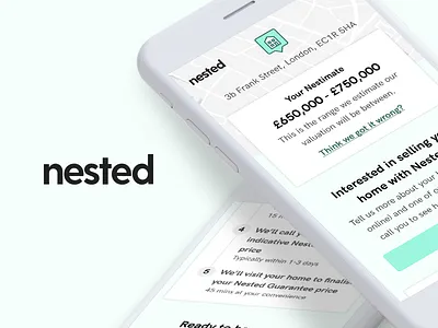 Nestimate design estate home mobile nested product property real tool valuation web