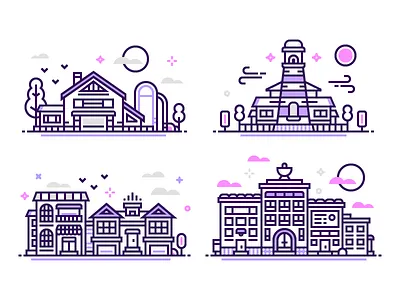 Architecture 2 architecture buildings city district home house lighthouse line school town