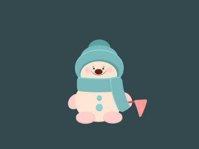 Snowman fan aficionado animate cartoon cute fan snowman