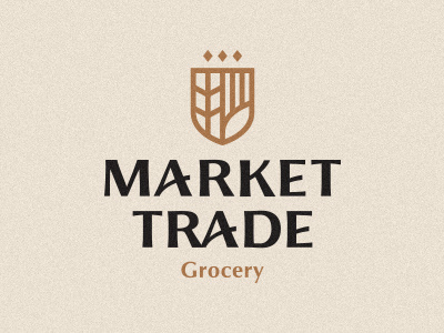 Market Trade grocery logo market pasta wheat