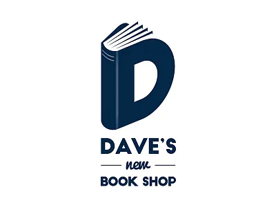 Dave's new book shop Logo artdirection book design illustration logo logodesign typography