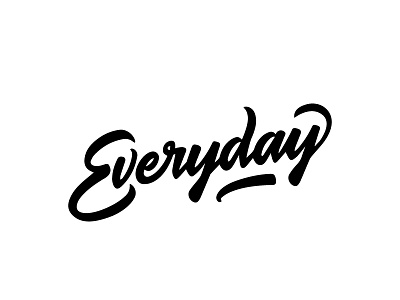 Everyday branding calligraphy design everyday hand drawn icon identity illustrator letter lettering logo mark