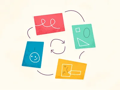 Ebb And Flow In Design Process article editorial face hand drawn icon illustration organic paper process texture wireframe workflow