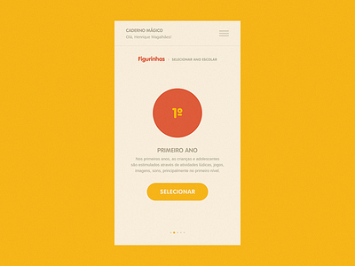 Caderno Mágico . Interface Design app art direction carousel elearning interface design mobile user interface visual design