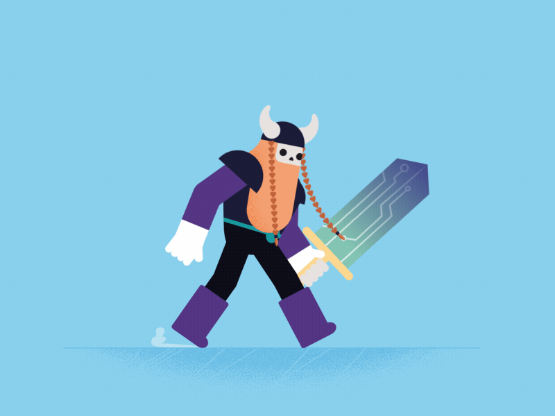 Viking Walk Cycle ae aftereffects animation character gif illustration loop sword viking walkcycle warrior