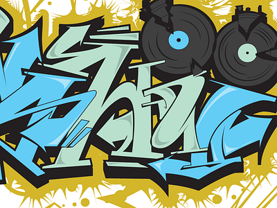 Kaneshii arrows east coast graffiti illustrator music records urban vector vinyl