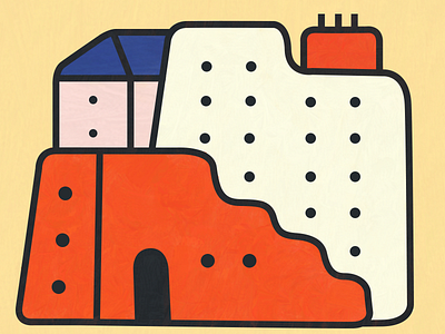 buildings with rounded edges buildings colorful