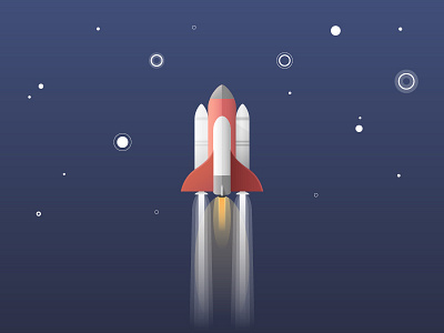 Rocket illustration modern nasa night rocket sky space stars universe vector vector illustration vehicle