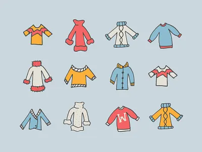 Sweater Weather cozy design drawing fall graphic design handmade icons illustration sweaters