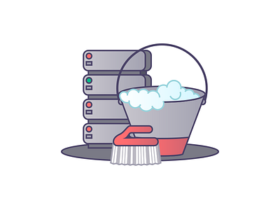 Clear Database base de dados cleaning clear database icon illustration limpar