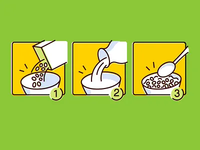 Corn Flakes corn flakes illustration packaging steps