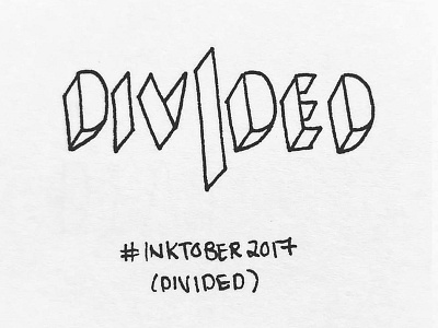 Divided blackink calligraphy design divided font handtype ink inktober penandink penmanship type typography