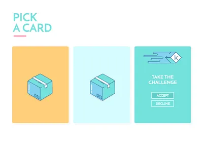 Challange accept card challange colors creative flat kickative new. pick web