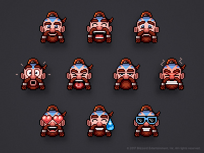 Falstad Emojis blizzard emojis game heroes of the storm pixel art warcraft