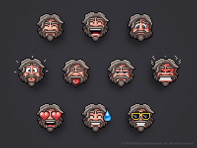 Greymane Emojis blizzard emojis game heroes of the storm pixel art warcraft