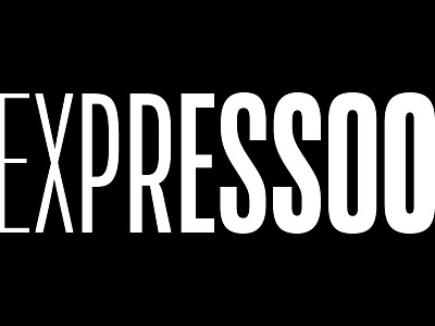 Expresso - Coffe action black brand condensed logo type typeface white