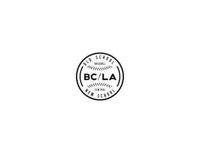 BC/LA badge baseball circle design enotsdesign