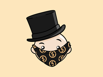 Monopoly Man boss hype hypebeast illustration line art money monopoly vector vector art