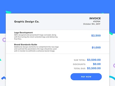 Daily UI 046 daily ui invoice