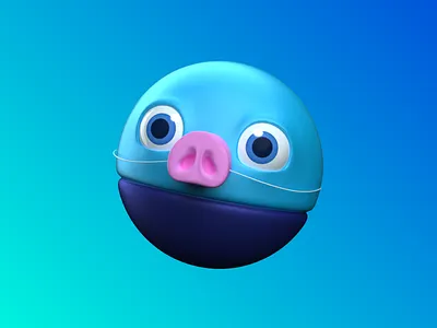 Oink 3d bouncy smash character cosmetic iv