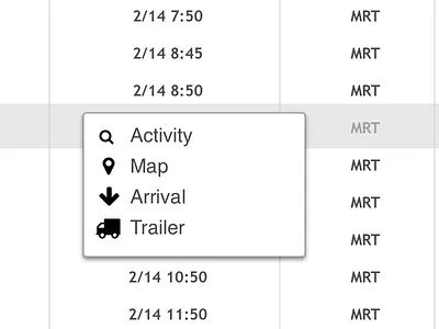 PrimeFaces Context Menu context experience interface menu primefaces sketch table ui user ux
