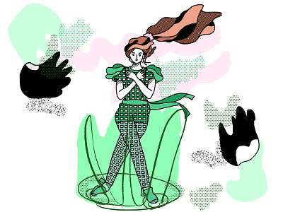 Transform abstract anime character design illustration