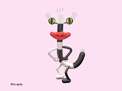 Oblina 3D 90s ah real monsters cartoons monster nostalgia oblina