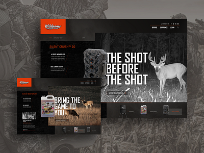 Wildgame Innovations camera deer hunting layout outdoors visual design website