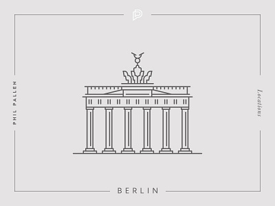 Berlin Icon architecture berlin branding city flat germany icon landmark line location travel vector