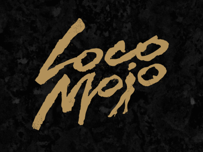 Loco Mojo branding brush dance hobby letters logotype move typography