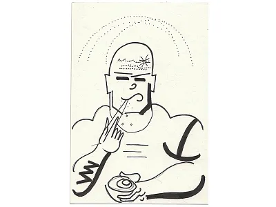 No. 6 design doodle handdrawn illustration process sketching