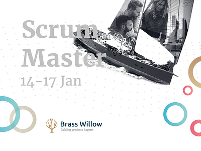 Brass Willow - agile branding key visual branding color dots double exposure it key visual photo ring sailing team technology wave