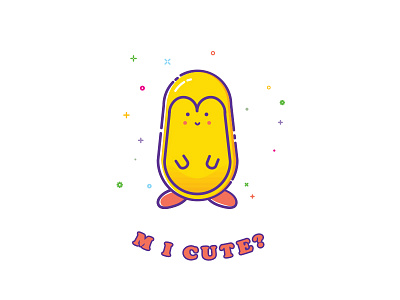 M I Cute cute design flat icon vector