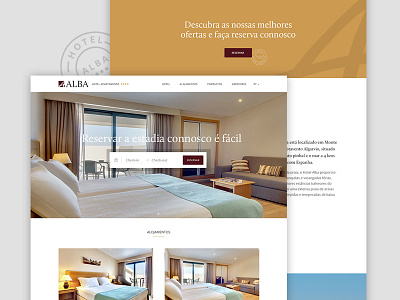 Hotel Alba hotel landing page webdesign website