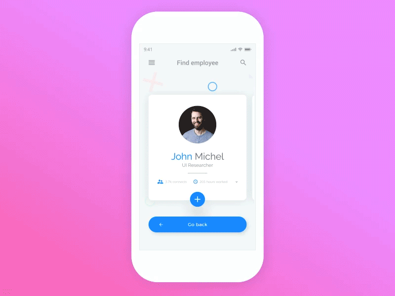 Find Employee Screen app ui find employee app interaction ui ui animation ui interaction