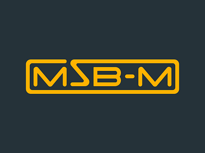 Logo for MSB-M engineering company electric engineering logo minimalistic yellow