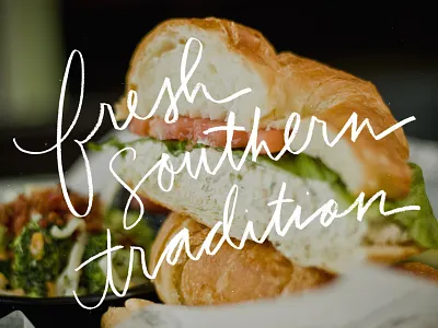 Fresh branding fresh hand drawn handwritten restaurant sandwich type