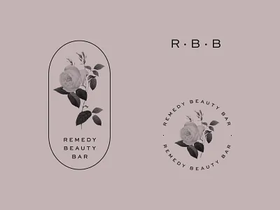 Remedy Marks beauty beauty shop clean floral green leaves logo logo design mark rose