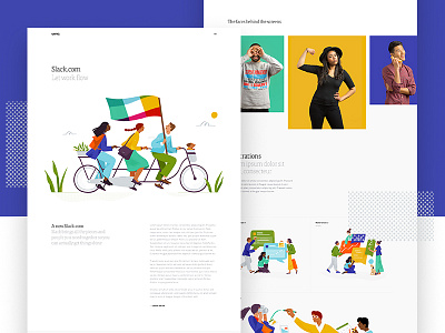 Slack Casestudy app design hero landing layout motion parallax slack type ui web