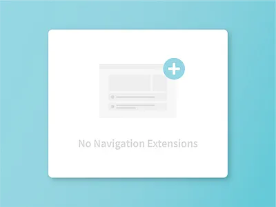 No Navigation Extensions empty illustration state view