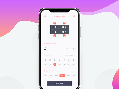Restaurant Table Reservation mobile app ui restaurant app table booking table reservation app ui design ux design