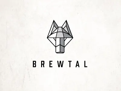 Brewtal beer bottle brewery brewing club geometric minimalistic