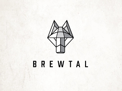 Brewtal beer bottle brewery brewing club geometric minimalistic