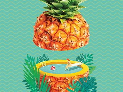 Feral Pineapple ale beer craftbeer girl label pineapple pool summer tropical wild