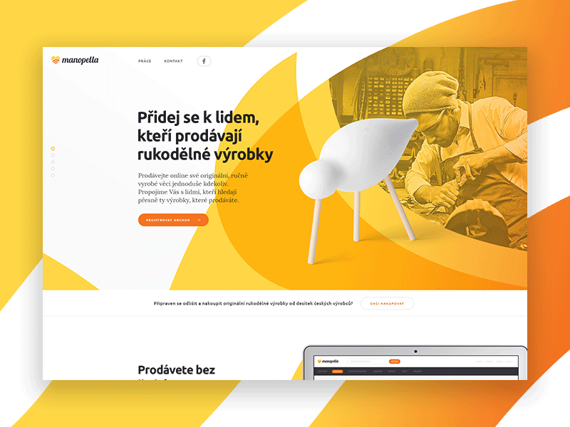 Manopella - Landing page design ecommerce eshop interface landing page ui uidesign user web webdesign website