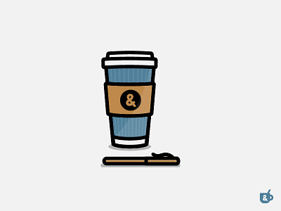 Mock Logo 1 - Pen & Mug On-The-Go adventure austin coffee illustration logo mock mug nashville pen quirky spoof travel