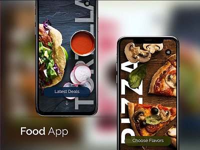 Food App colors delicious design fast flavor food image interaction menu text ui ux